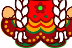 Layered mexican girl gnome mandala svg for cricut Product Image 6