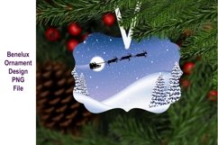 Santa&#039;s Sleigh Benelux Ornament Sublimation File Product Image 1