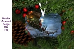 Santa&#039;s Sleigh Benelux Ornament Sublimation File Product Image 1
