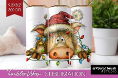 Boar Tangled In Christmas Lights Tumbler Wrap Funny Xmas PNG Product Image 1