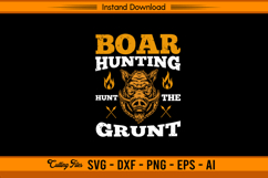Boar Hunting Wild Hog Hunter SVG Design Product Image 1