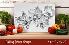 Flowers Cutting Board Design. Orhid Product Image 1