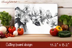 Flowers Cutting Board Design. Orhid Product Image 1