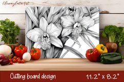 Flowers Cutting Board Design. Orhid Product Image 1