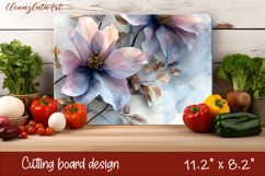 Flowers Cutting Board Design. Glass floral sublimation Product Image 1