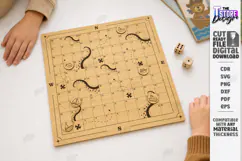Snakes and Ladders Board Game Laser Cut | Kids Laser | CNC Product Image 1