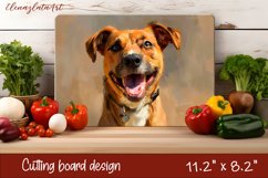 Cute Dog cutting board sublimation, Funny Dog sublimation Product Image 1