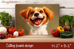 Cute Dog cutting board sublimation, Funny Dog sublimation Product Image 1