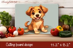 Cute Dog cutting board sublimation, Funny Dog sublimation Product Image 1