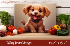 Cute Dog cutting board sublimation, Funny Dog sublimation Product Image 1