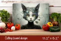 Cute cats Cutting Board Sublimation Design | Kitchen Product Image 1