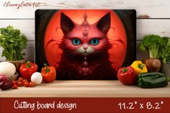 Cute cats Cutting Board Sublimation Design | Kitchen Product Image 1