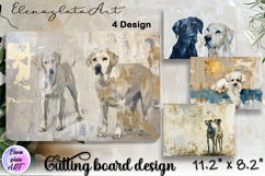 Cute poppy Cutting Board Sublimation Design | dog Product Image 1