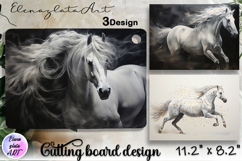 Horse Kitchen Cutting Board Sublimation Design | Kitchen Product Image 1