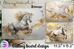 Horse Kitchen Cutting Board Sublimation Design | Kitchen Product Image 1