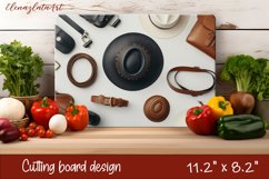 Watercolor geometry illusion Cutting Board. Abstract Kitchen Product Image 1