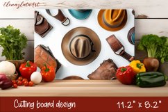 Watercolor geometry illusion Cutting Board. Abstract Kitchen Product Image 1