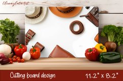 Watercolor geometry illusion Cutting Board. Abstract Kitchen Product Image 1