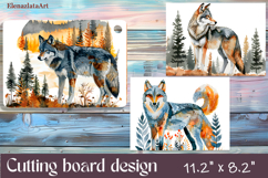 Cute animal cutting board sublimation, Flowers sublimation Product Image 1