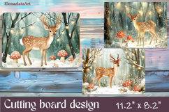 Cute animal cutting board sublimation, Flowers sublimation Product Image 1