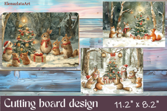 Cute animal cutting board sublimation, Flowers sublimation Product Image 1