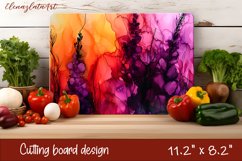 Alcohol Ink Cutting Board. Abstract Kitchen Cutting Board Product Image 1