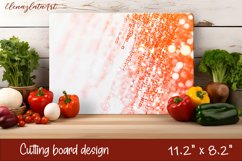 Watercolor geometry Cutting Board. Abstract Kitchen Product Image 1