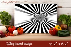 Watercolor geometry illusion Cutting Board. Abstract Kitchen Product Image 1