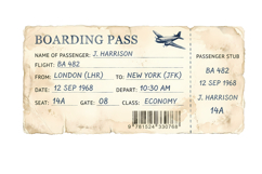 Boarding Pass Png| Travel Png Product Image 1