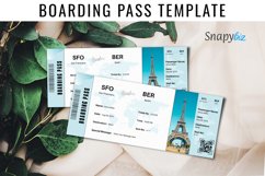 Editable Canva Boarding Pass Template, Canva Designs Product Image 1