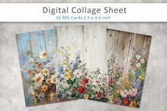 Boards with Flowers ATC Cards, Digital collage sheets Product Image 1