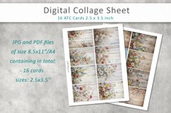 Boards with Flowers ATC Cards, Digital collage sheets Product Image 2