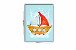 Nursery Room Posters | Boat Print | Baby Whale | Lighthouse Product Image 4