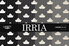 minimal boat digital paper pattern