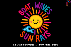Boat Waves Sun Rays Summer PNG File
