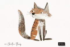 Woodland Bobcat Clipart | Animal PNG Product Image 1
