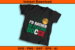 Rather Be Playing Bocce SVG | Italian Flag Bocce Design Product Image 2
