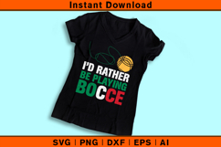 Rather Be Playing Bocce SVG | Italian Flag Bocce Design Product Image 3