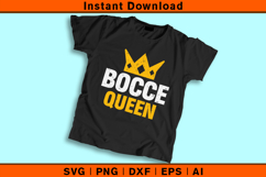 Bocce Queen SVG | Crown Bocce Ball Design for Women Product Image 2
