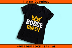 Bocce Queen SVG | Crown Bocce Ball Design for Women Product Image 3