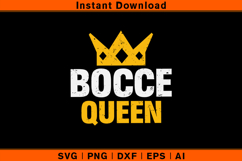 Bocce Queen SVG | Crown Bocce Ball Design for Women Product Image 1
