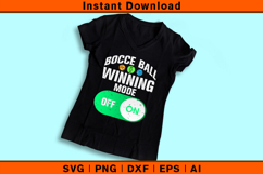 Bocce Ball Winning Mode SVG | Funny Bocce Player Design Product Image 3