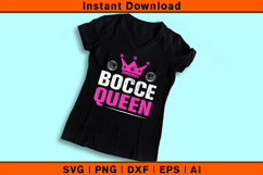 Bocce Queen SVG PNG DXF EPS AI | Funny Bocce Ball Cut File Product Image 3