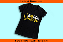 Bocce Queen SVG PNG DXF EPS AI | Bocce Ball Game Cut File Product Image 3