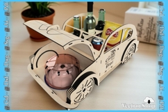 Beetle-shaped snack and beer holder ready for laser cutting Product Image 3