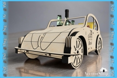 Beetle-shaped snack and beer holder ready for laser cutting Product Image 2