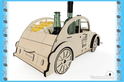 Beetle-shaped snack and beer holder ready for laser cutting Product Image 8