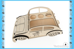 Beetle-shaped snack and beer holder ready for laser cutting Product Image 4