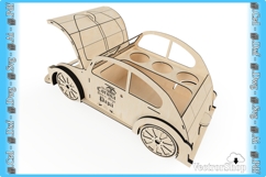 Beetle-shaped snack and beer holder ready for laser cutting Product Image 5