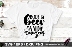 Body By Beer &amp; Burgers SVG - Father&#039;s Day Design Product Image 1